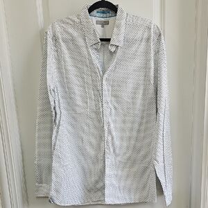 Ted Baker Green and Blue Casual Button Down Shirt